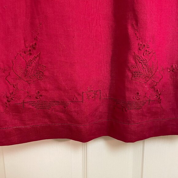 NWT Madison Studio Sheath Linen Red Dress, Size 12 - Picture 3 of 10